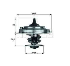 MAHLE TX3080D Termostat (80c) Cayenne.A3 Tt 3.2 V6 Audi. Ford. Vw Azz.Bdl.Bmj